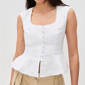 Reformation Paolina Linen Top